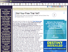 Tablet Screenshot of freehoroscopesastrology.com